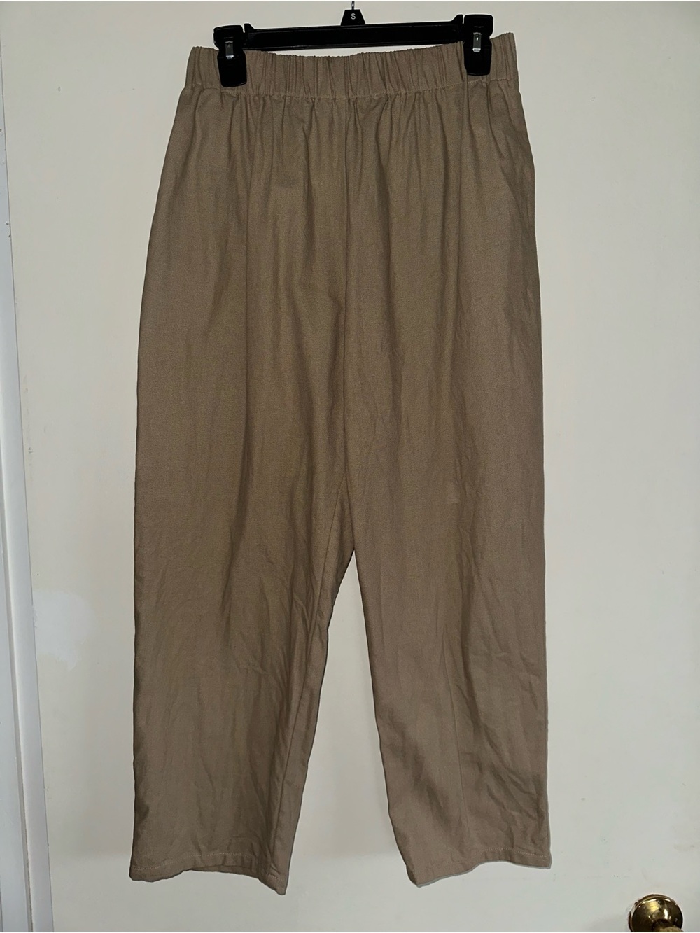 Able Women's Tan Elastic-Waist Pants